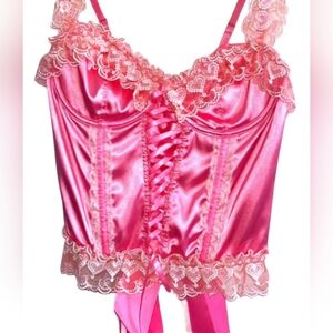 Sugar Thrillz Pink Satin Corset